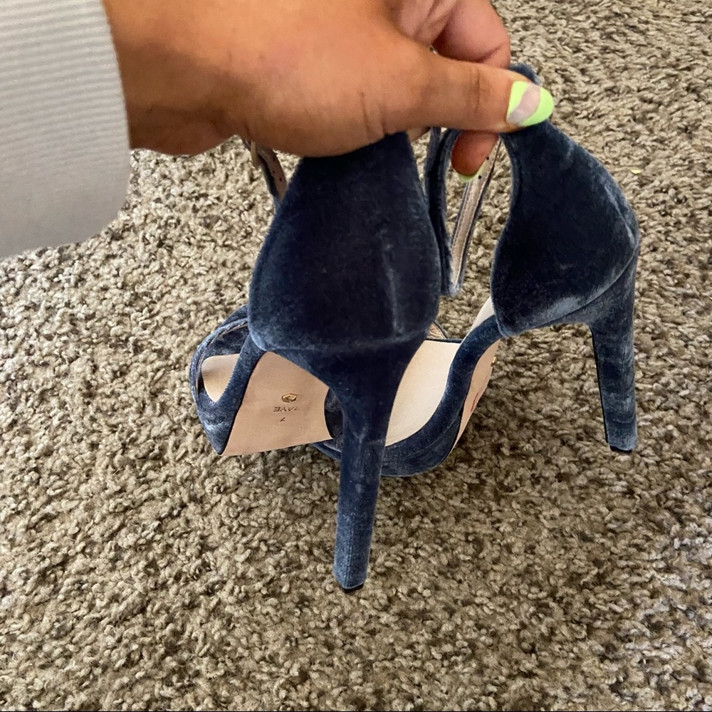 SOLD RAYE brynne velvet heels - Picture 7 of 10